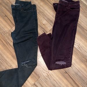 Districted skinny jeans
